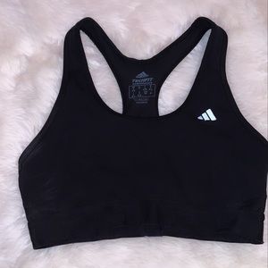 Adidas black sports bra